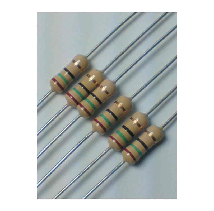 Mini 2.2K Ohm 1 / 2W Carbon Film Resistor E24 5 With Taping Packing
