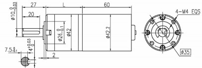 4 قطب BLDC سیاره ای بدون برس Dc Gear Motor برای مبلمان / پزشکی / صنعت