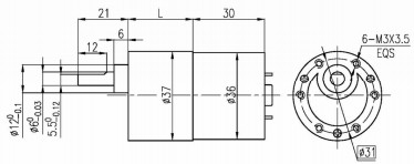37mm OD گیربکس استاندارد BLDC موتور گیربکس سیاره ای 8 قطب