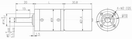 24mm OD bldc موتور گیربکس سیاره ای گیربکس در محرک ساخته شده