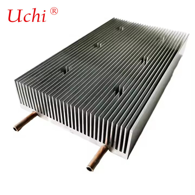آب سرد صفحه حرارتی سینک جاسازی شده لوله های مس خنک کننده آب حرارتی سینک 120 ((W) * 36 ((H) * 210 ((L) mm