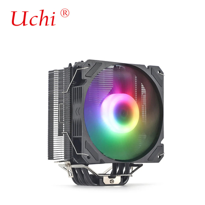 رادیاتور سیاه فن روشن نردبان حرارتی مس خنک کننده پردازنده جهانی برای اینتل I3 I5 I7 I9 Lga 1151 1366 1700 2011 2066 AMD AM4 AM5