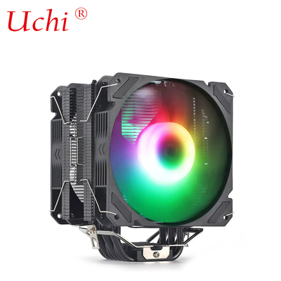 رادیاتور سیاه فن روشن نردبان حرارتی مس خنک کننده پردازنده جهانی برای اینتل I3 I5 I7 I9 Lga 1151 1366 1700 2011 2066 AMD AM4 AM5
