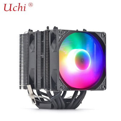 رادیاتور سیاه فن روشن نردبان حرارتی مس خنک کننده پردازنده جهانی برای اینتل I3 I5 I7 I9 Lga 1151 1366 1700 2011 2066 AMD AM4 AM5