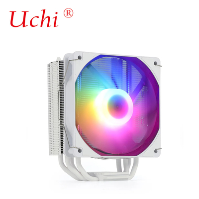 220 وات سفید RGB ARGB CPU کولر فن با 6 لوله حرارت برای پردازنده سرور کامپیوتر Lga1151 1155 1366 1700 2011 AMD FM AM3 AM4 AM5