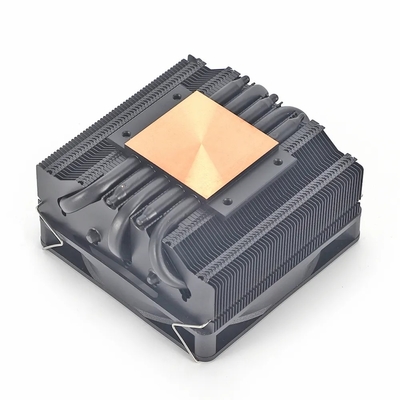 رادیاتور لوله گرمایی I3 I5 I7 I9 Lga775 1150 1151 1155 1156 1700 1366 2011 AMD AM4 AM5 Universal Horizontal CPU Cooler فن سیاه