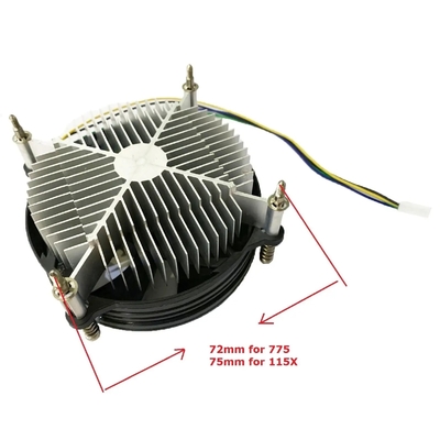 کولر پردازنده ای اینتل 92 میلی متری خاموش Lga I5 I7 برای تجهیزات خنک کننده پردازنده کامپیوتر