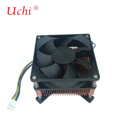 مخزن گرمای مس پوسته شده خلاء گرمایی ترشح چربی TDP 60W Cpu خنک کننده فن خاموش Pwm 3 پین 4 پین I3 I5 Intel Lga775 1150 1151