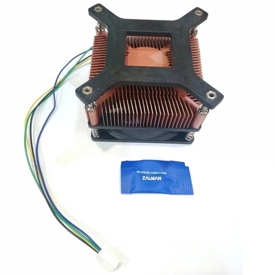 مخزن گرمای مس پوسته شده خلاء گرمایی ترشح چربی TDP 60W Cpu خنک کننده فن خاموش Pwm 3 پین 4 پین I3 I5 Intel Lga775 1150 1151