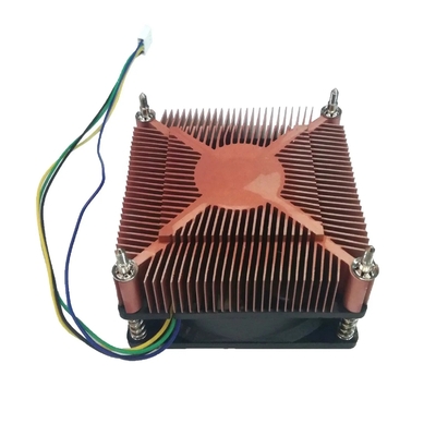 مخزن گرمای مس پوسته شده خلاء گرمایی ترشح چربی TDP 60W Cpu خنک کننده فن خاموش Pwm 3 پین 4 پین I3 I5 Intel Lga775 1150 1151