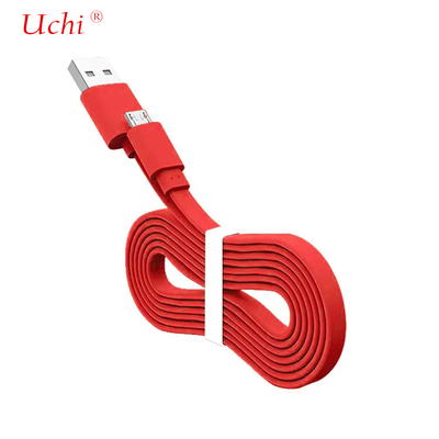 USB 3A نوع C کابل شارژر PVC شکل فلت نودل نوع شارژ سریع برای کابل شارژر تلفن همراه