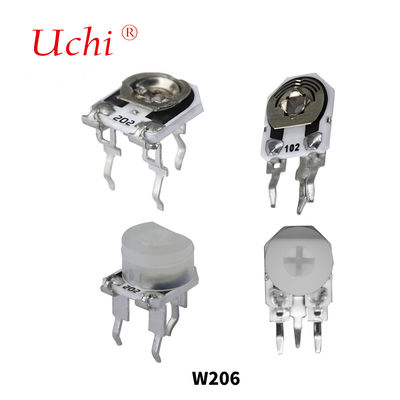 W206 Single-turn Potentiometer Metal Glass Glaze Trimmer Potentiometer 0.25-watt Preset Potentiometer