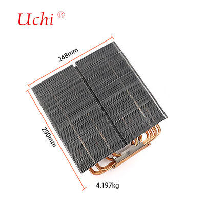 1500W LED حرارتی سینک - 5 Zipper Fin حرارتی لوله خنک کننده ماژول