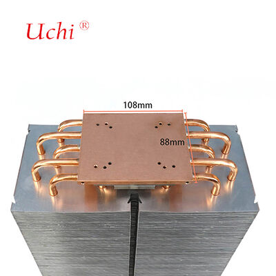 1500W LED حرارتی سینک - 5 Zipper Fin حرارتی لوله خنک کننده ماژول