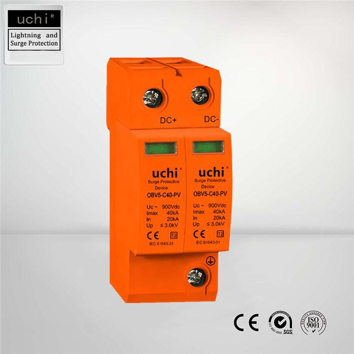 ولتاژ شبکه 900VDC PV Surge Protector 2 Pole for Solar Panel