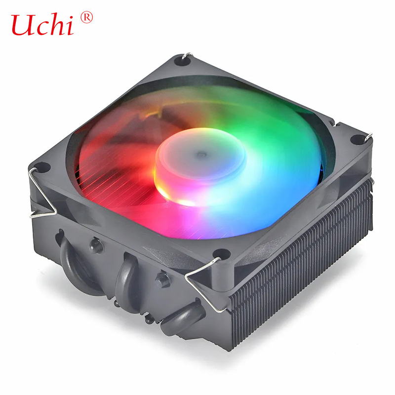 رادیاتور لوله گرمایی I3 I5 I7 I9 Lga775 1150 1151 1155 1156 1700 1366 2011 AMD AM4 AM5 Universal Horizontal CPU Cooler فن سیاه