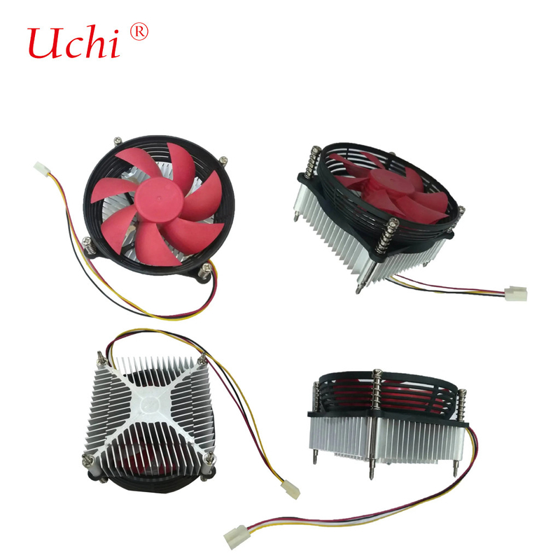پردازنده خنک کننده PC پردازنده اینتل سوکت Lga775 115 آلومینیوم فن سینک حرارتی 3-Pin 4-Pin Pwm