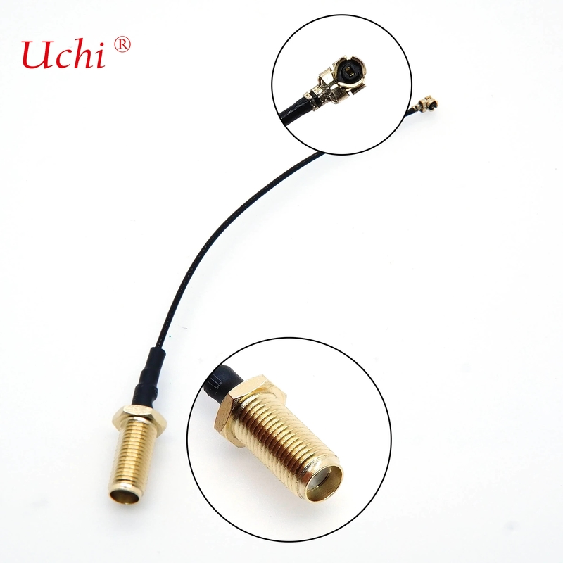 تقویت کننده آنتن وای فای با 15cm 6inch 1.13mm RP-SMA زنانه تا UFL کابل مواصلات کواکسیال