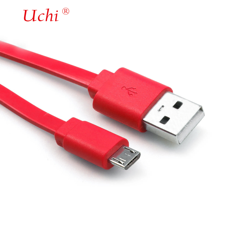 USB 3A نوع C کابل شارژر PVC شکل فلت نودل نوع شارژ سریع برای کابل شارژر تلفن همراه