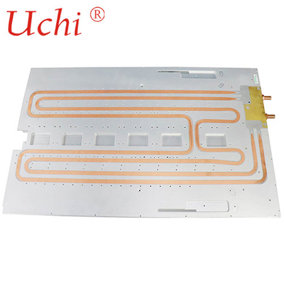 لوله های مسی پیچیده خمش صفحه خنک کننده مایع، صفحه سرد آب با قدرت بالا